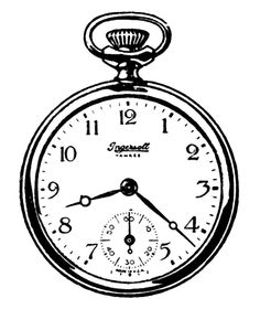 an old fashioned pocket watch with the time on it's face, vintage line drawing or engraving illustration