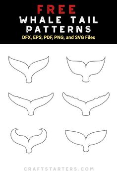 free printable whale tail patterns for paper crafts