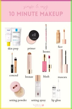 10 Minute Makeup, Quick Makeup Routine, Makeup Contouring, Simple Makeup Natural, Colour Corrector, Simple Everyday Makeup, Morning Makeup, Daily Makeup Routine