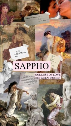 the cover of sappho goddess of love, with images of women and men