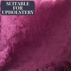 Our Crushed Velvet products are made from a thick, plush, plain luxurious fabric with a short dense pile to create a shiny velour texture. Available in a range of 11 colours including Silver, Grey, Red and Blue, each metallic jewel-tone shimmers in the light. These are the perfect products for creating a modern, contemporary look and also sit well with traditional or royal decor to add a touch of high-quality, luxurious style to any room. - Fabric Width: 140cm - - Composition: 100% Polyester - - Royal Decor, Patchwork Cushions, Traditional Cushions, Sewing Upholstery, Teal Cushions, Purple Cushions, Pink Plain, Checked Cushions, Geometric Curtains