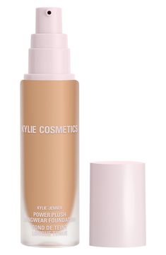 What it is: A hydrating, instantly smoothing foundation with medium, buildable coverage offering up to 12 hours of comfortable everyday wear.What it does: A lightweight foundation, its vegan formula seamlessly blends into the skin for a natural look that blurs fine lines, pores, and texture. It leaves a soft, cushiony feel with an airbrushed, satin finish that's not too dewy, not too matte, but the perfect in-between. The foundation features a weightless, breathable formula with medium, buildabl Foundation Swatches, Hydrating Makeup, Lightweight Foundation, Vanilla Perfume, Smooth Skin Texture, Makeup Room, Foundation Brush, Skincare Ingredients, Kylie Cosmetics