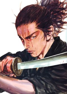 Miyamoto Musashi Art, Inoue Takehiko, Vagabond Manga, Bakugou Manga, Samurai Artwork, Ninja Art, Miyamoto Musashi, Japon Illustration, Art Manga