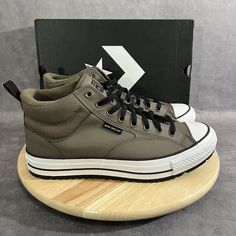 Converse A04479c Chuck Taylor All Star Malden Street Mid Boot Mens 11 Black. Condition Is New With Box. Shipped With Usps Priority Mail. Converse Leather Skate Shoes With Round Toe, Urban Converse Canvas Shoes With Round Toe, Men's Converse, Shoe Ideas, Shoes Converse, Mid Boots, Sneakers Men Fashion, Chuck Taylor All Star, Converse Shoes