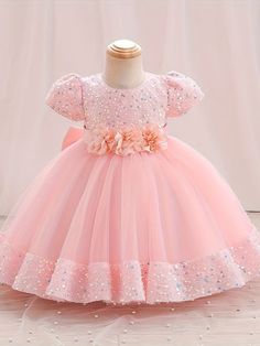 Faster shipping. Better service Dress Girls Kids, Skater Dresses Pattern, Wedding Performance, Sequin Flower, Toddler Style, Summer 3, Dress Princess, Flower Decor, Princess Style