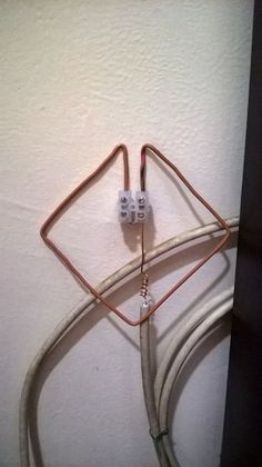 an electrical device is connected to the wall