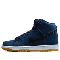 Nike SB Skateboard Dunk High Pro ISO Navy Blue Blue/Black Sneakers/Shoes Nike Sf1 High, Nike Dunk High Retro Premium Emb, Nike Dunks High Dark Blue, Nike Sb Dunk High Pro, Navy Blue Sneakers, Navy Blue Nike, Vapour Max Nike, Nike Sb Dunk High, Sb Dunk High