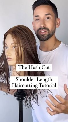 Hushcut Haircut, Hush Cut Tutorial, Diy Shoulder Length Haircut, Off Shoulder Hairstyles, Hush Cut Hair Medium, Shoulder Layered Haircuts, Short Shoulder Length Hair, Hush Cut, Bake Oatmeal