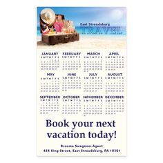 calendar magnet Promote Your Business, Fridge Magnet, Travel Agent, Personal Touch, 10 Things, Travel