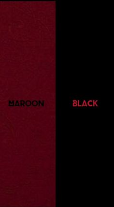 two red and black books with the words maroon on them