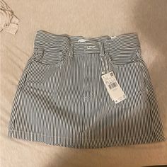 Mango Striped Mini Denim Skirt Nwt Black And White Great Condition Cheap Black Mini Denim Skirt, White Cotton Mini Denim Skirt, Cheap Non-stretch Mini Denim Skirt, Mango Skirts, Forever 21 Cotton Mini Denim Skirt, Denim Skirt, Mango, Womens Skirt, Black And White