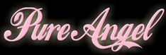 the word fire angel is lit up in pink on a black background with white lettering