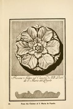 an old book with a flower on it's cover and the title page below