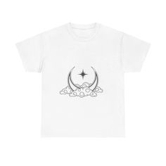 Get your Dreamy Crescent Moon shirt today for only $26.99! Experience the comfort of 100% US cotton, ethically produced and crafted with care. Enjoy free shipping on this exclusive design! #night #stars #clouds #mystical #ethereal #boho #vintage #nightshirt #starsshirt #cloudsshirt #mysticalshirt #etherealshirt #bohoshirt #vintage #nighttees #starstees #cloudstees #mysticaltees #etherealtees #bohotees #vintage Night Stars, Moon T Shirt, Boho Tees, Moon Shirt, Star Cloud, T Shirt Picture, Boho Shirts, Stars At Night, Boho Vintage