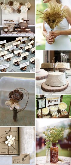 a collage of pictures with different things in them including cake, flowers and candles