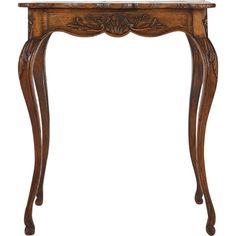 an antique console table with marble top