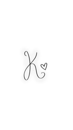 the letter k is made up of two hearts