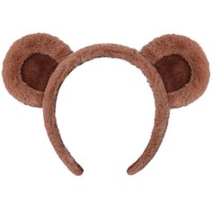 a brown mouse ears headband on a white background