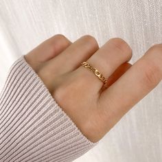 Chain Ring, Gold Filled Chain, Curb Chain, Don't Worry, Sensitive Skin, Gold Filled, Chain, Ring, Skin