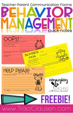 the behavior management worksheet for teachers to help students learn how to use them