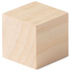 a wooden block on a white background