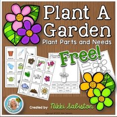 plant a garden worksheet for kids to learn how to make plants and flowers