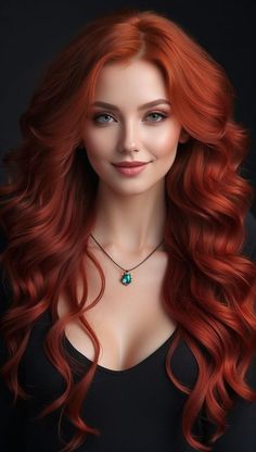 Redhead Woman Art, Female Book Characters, Woman With Red Hair, Anime Show, Red Haired Beauty, Red Hair Woman, Beautiful Red Hair, A Necklace, Ginger Hair