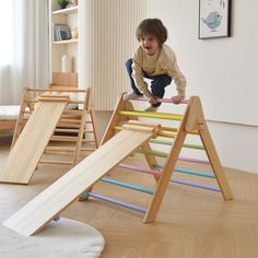 Olive- Pikler Triangle Ladder and Climber Slide - Multiple Sizes Indoor Avenlur.com Color Large (H29.5" x L33.5" x W26") Climbing Structure, Wooden Play Food, Pikler Triangle, Kids Motor Skills, Montessori Furniture, Gross Motor Activities, Play Furniture, Jungle Gym, Play Structure