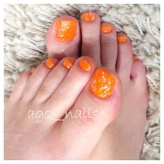 Orange sparkly gel toes ags_nails Orange Glitter, Gold Glitter, Orange Toe Nails, Glitter Toe Orange Toes Nails, Pink Gel Toes, Orange Pedicure, Orange Toe Nails, Wedding Toe Nails, Glitter Pedicure, Glitter Toe Nails, Wedding Toes, Nails With Gold