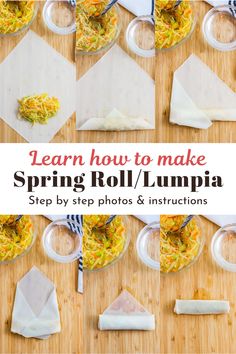 how to make spring roll / lumba step by step photos and instructions