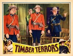 an old movie poster with three men dressed in red and blue uniforms, one pointing at the viewer