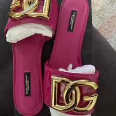 Brand New Pink D&G Sandals. Size 40. Dolce And Gabbana Sandals, Dolce Gabbana Shoes, Shoes And Sandals, Pink Sandals, Shoes Brand, My Shoes, My Birthday, Cute Shoes, Shoe Brands