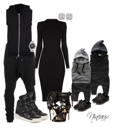 "When the whole family fresh AF. Father | Mother | Twin Baby Boys" by styledbynineaux ❤ liked on Polyvore featuring Balmain, Dsquared2, TAG Heuer and Bloomingdale's Couples Matching Outfits Swag Black, Couples Matching Outfits, Couples Matching Outfits Swag, Couple Matching Outfits, Outing Outfit, Couple Fits, Cute Couple Outfits, Matching Couple Outfits, Family Fashion