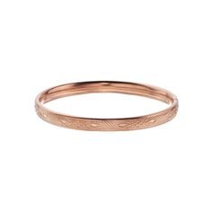 "Decorated with an ornate floral motif and textured detailing, this 14k rose gold-filled bangle bracelet adds a beautiful touch to her outfit.BRACELET DETAILS Length: 5.25 in. Width: 4.6 mm Clasp: snap Metal: 14k rose gold-filled Packaging: boxed Size: 6"". Gender: female. Age Group: kids." Engraved Rose Gold Bangle Bracelet, Engraved Rose Gold Round Bracelet, Engraved Rose Gold Bracelet, 14k Rose Gold Bangle Bracelet, Adjustable Rose Gold Bangle Bracelet, Rose Gold Diamond Bangle Bracelet, Dainty Rose Gold Bangle Bracelet, 14k Rose Gold Bangle, Dainty Rose Gold 14k Gold Bangle