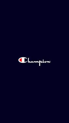 the champion logo is shown on a dark blue background with red and white letters that read'champion '