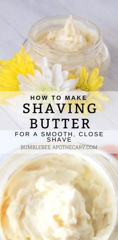 Shaving Butter, Homemade Shaving Cream, Butter Recipes Homemade, Shave Butter, Diy Lotion, Homemade Lotion, Homemade Soap Recipes, Diy Beauty Recipes, Natural Body Care