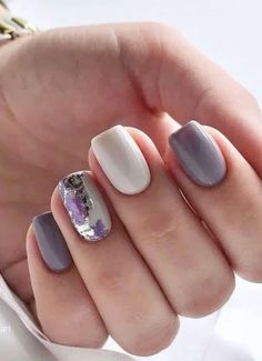 Gray Nail Colors, Purple Wedding Nails, Lily Nails, Gray Nail, Stacking Rings Wedding, Gold Stacking Rings Wedding, Chrome Nails Designs, Gold Stacking Rings, Modern Nails