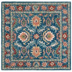 Shop more SAFAVIEH Area Rugs at Walmart. SAFAVIEH Blossom Rug Collection SAFAVIEH Blossom Lars Floral Area Rug, Blue/Green, 6' x 6' Square Country casual interiors are refreshed and revitalized in the extensive collection of brightly colored floral designs found in our Blossom Collection. The rugs that make up the Safavieh Blossom Collection are classic hooked rugs made from the finest soft wool in a wide selection of sizes, colors and design patters that bring modern flare and fashion to English chintz and block prints. Blue And Green Rugs, Green Rugs, Floral Area Rug, Country Casual, Area Rug Blue, Hooked Rugs, Floral Area Rugs, Rug Blue, Rug Collection