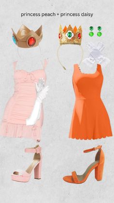 princess peach and princess daisy outfits