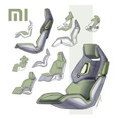 an image of a set of futuristic chairs