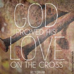 an instagram page with the message god proved his love on the cross, and it is