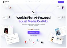 the wordpress website for social media co - pilot is displayed on a white background