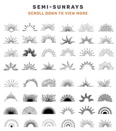 the sunrays are shown in black and white, with an orange border around them