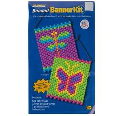 the beaded banner kit is shown with instructions to make it look like an image