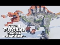 the video shows how to make a minecraft dinosaurusus with lots of materials