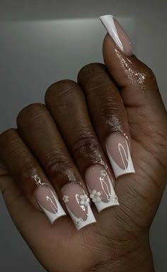 Acrylic Nails Yellow, Graduation Nails, Spring Acrylic Nails, White Acrylic Nails, Work Nails, Acrylic Nails Coffin Pink