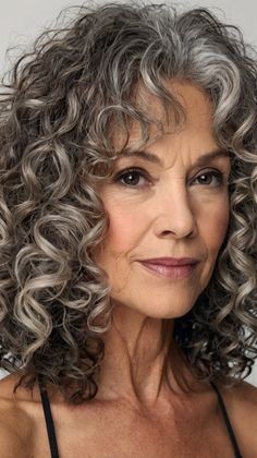 Style Your Curly Hairstyles for Women Over 50: Styles for Classic Curly Bob ✨ Curly Bob With Highlights, Bob Curly Hairstyles, Long Bob With Fringe, Bob With Highlights, Pixie Cut With Bangs, Long Lasting Curls, Colored Curly Hair