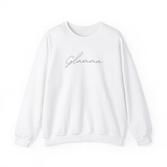 Glamma Sweatshirt, Grandma Sweatshirt, Gift For Grandma, Glamma Gift, Glamma Funny Sweatshirt, Grandmother Gift, Mothers Day Shirt Ideal for any situation, a unisex heavy blend crewneck sweatshirt is pure comfort. These garments are made from polyester and cotton. This combination helps designs come out looking fresh and beautiful. The collar is ribbed knit, so it retains its shape even after washing. There are no itchy side seams on these sweaters.  .: Made with a medium-heavy fabric blend of 50% cotton and 50% polyester (8.0 oz/yd² (271.25 g/m this sweatshirt feels cozy and is the perfect choice for those colder months. .: The classic fit along with the crew neckline deliver a comfy wearing experience with a clean-cut style. Meanwhile, the double-needle stitching at the shoulder, armhole Men's Hipster Style, Grandma Sweatshirt, Grandmother Gifts, Gift For Grandma, Mothers Day Shirts, Funny Sweatshirts, Casual Summer Outfit, Spring Outfits Casual, Grandma Gifts