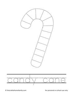 a candy cane worksheet with the word candy cane in it's center