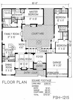 the floor plan for a small house with two bedroom and an attached living room area